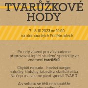 Čeká nás říjen a s ním i pořádně nabitej program.

Už za dva týdny se můžete těšit na již tradiční Tvarůžkové hody! 🧀

Po celý víkend pro vás budeme připravovat teplé i studené speciality ve znamení tvarůžků. Dále se můžete těšit na pivní speciály 🍻 (@tvarg.le ) a sobotní soutěže pro celou rodinu.

Těšíme se na vás 🙋🏼‍♀️